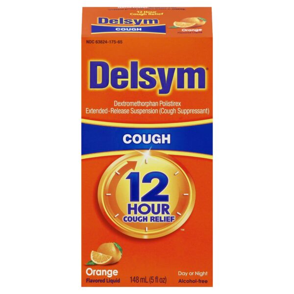 Delsym Cough Suppressant Liquid Orange (5 oz, 4 Pack)/12pk