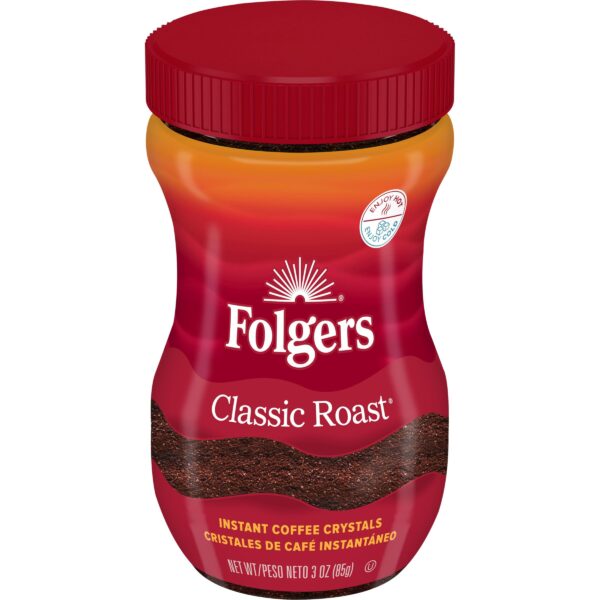 Folgers Classic Roast Instant Coffee (3 oz)/12pk