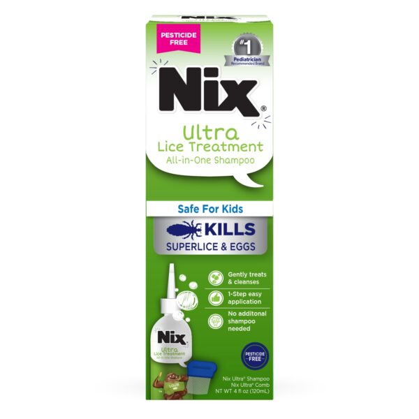 Nix Ultra Superlice Treatment Shampoo + Comb (4 oz)/12pk