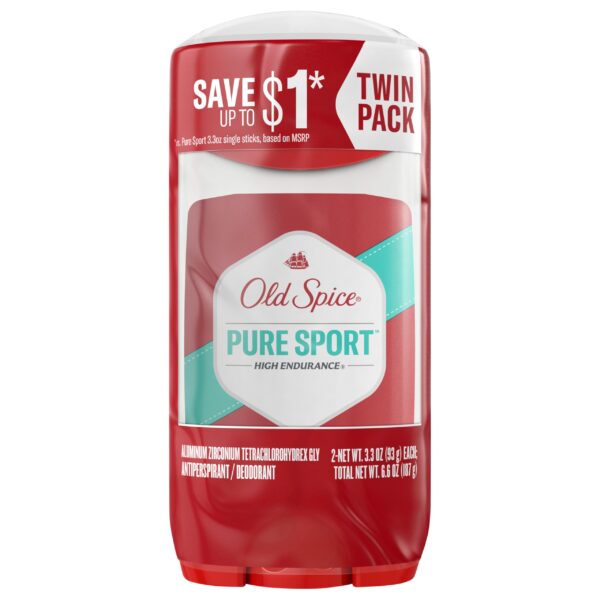Old Spice Deodorant Pure Sport Twin (6.6 oz)/6pk