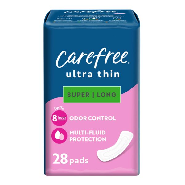 Carefree Ultra Thin Super Long Pads (28 ct)/3pk