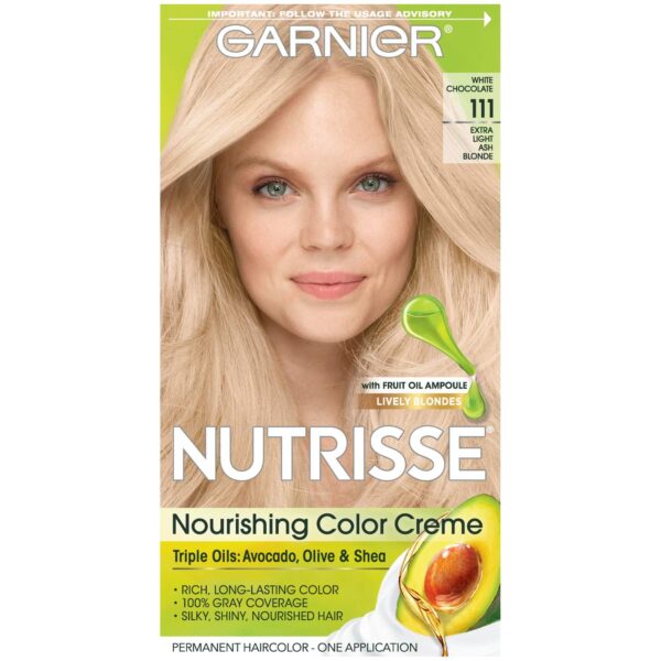 Garnier Nutrisse Hair Color, Extra-Light Ash Blonde (1 ea, 2 Pack)/12pk