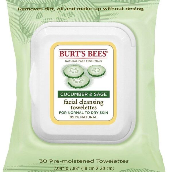 Burt's Bees Facial Towelettes, Cucumber & Sage (30 Count, 6 Pack)/12pk