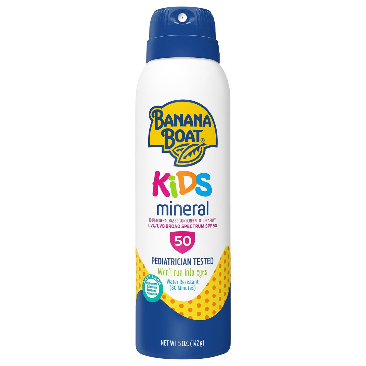 Banana Boat Mineral Kids Sunscreen Spray SPF 50 (5 oz)/12pk - Image 1