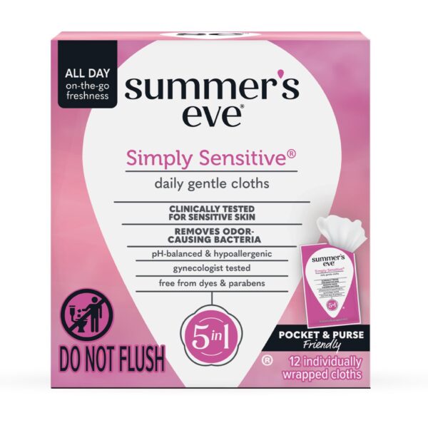 Summer's Eve Feminine Wipes Simply Sensitive (12 ct)/12pk