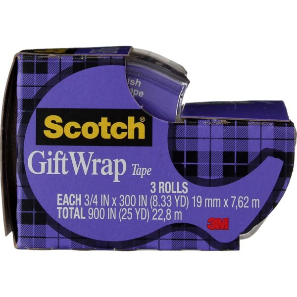 Scotch Gift Wrap Tape 3/4" x 300" (3 pk)/72pk