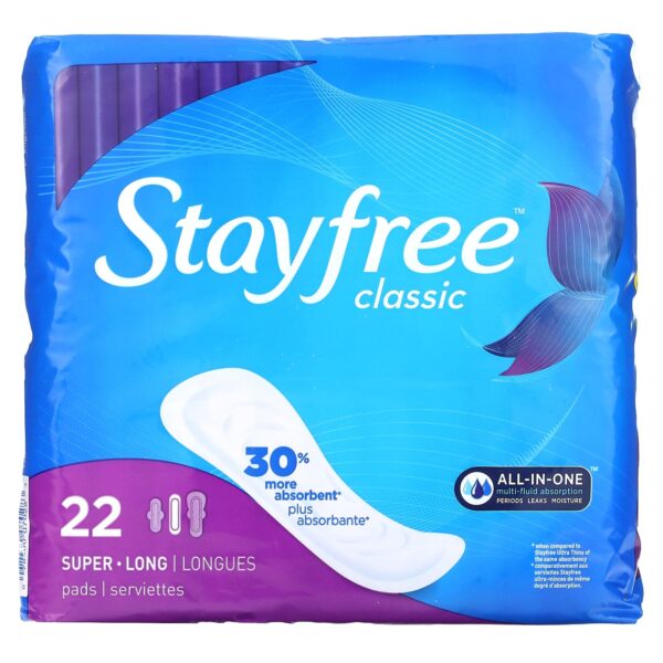 Stayfree Maxi Pads Classic Long (22 Count)/4pk