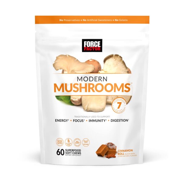 Force Factor Modern Mushrooms Soft Chews (60 Count)/12pk