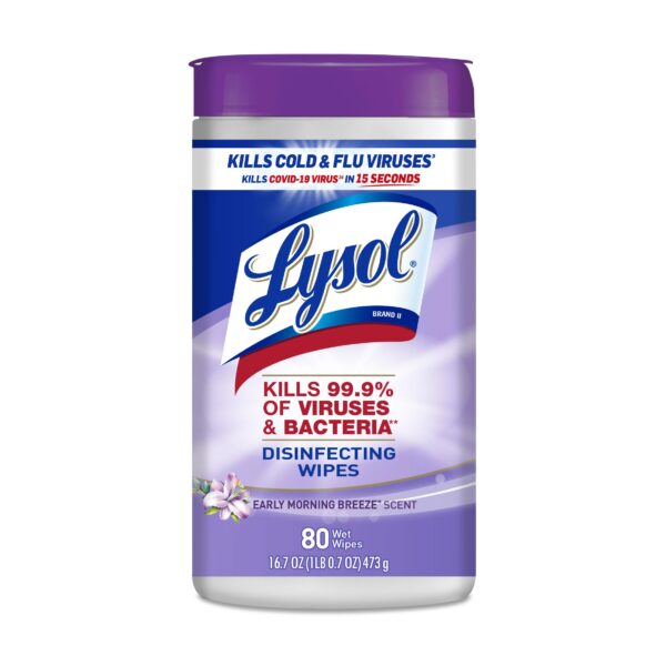 Lysol Disinfectant Wipes Early Morning Breeze (80 Count)/6pk