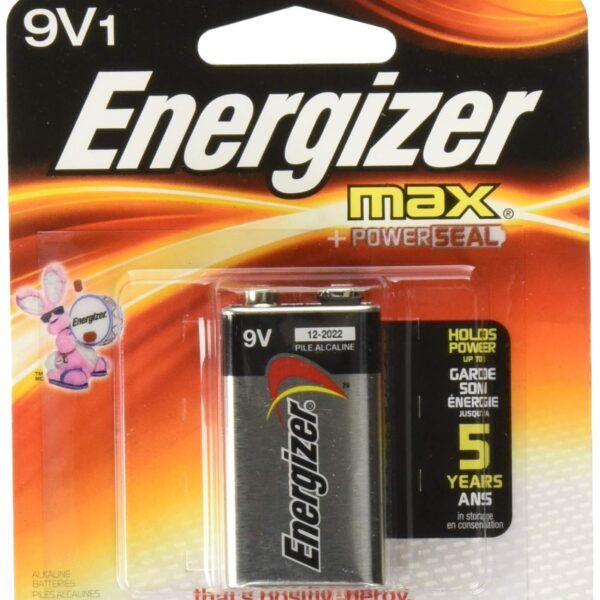 Energizer Max 9V Alkaline Battery (1 Count, 10 Pack)/24pk