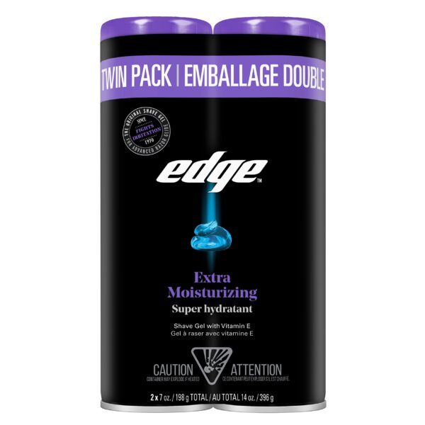 Edge Extra Moisturizing Shaving Gel (198g, Twin Pack)/4pk