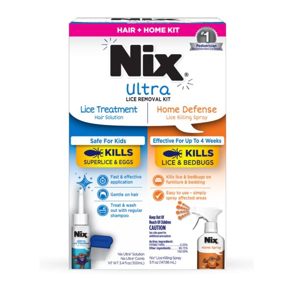 Nix Lice Removal Kit & Bedbug Spray (2 Pack)/12pk