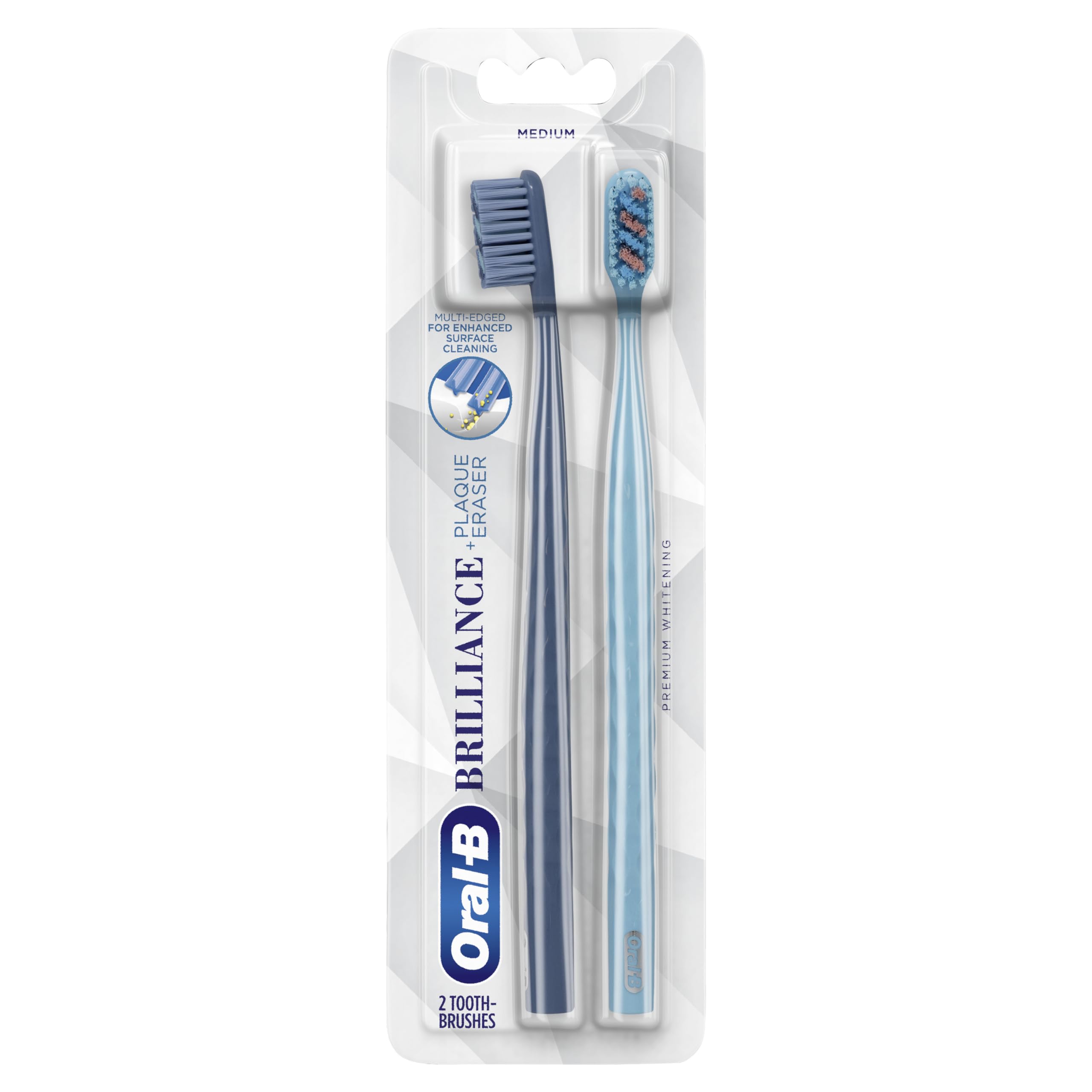 Version 1.0.0 Oral-B Brilliance Toothbrush Medium (2 Count)/72pk - Image 1