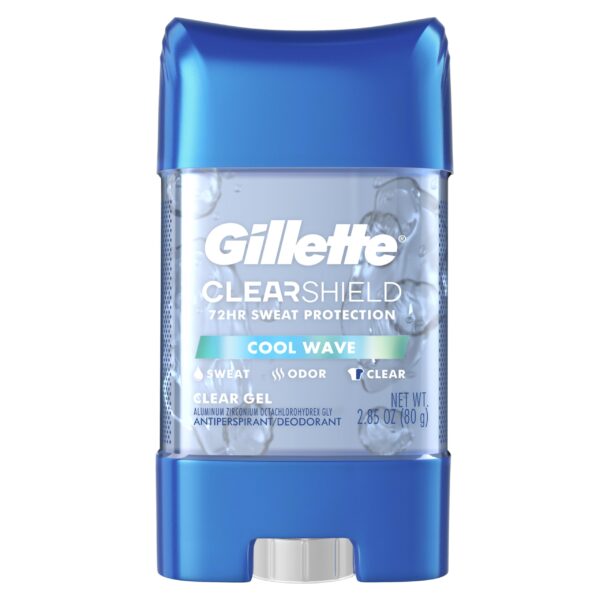 Gillette Antiperspirant Deodorant Clear Gel Cool Wave (2.85 oz)/12pk