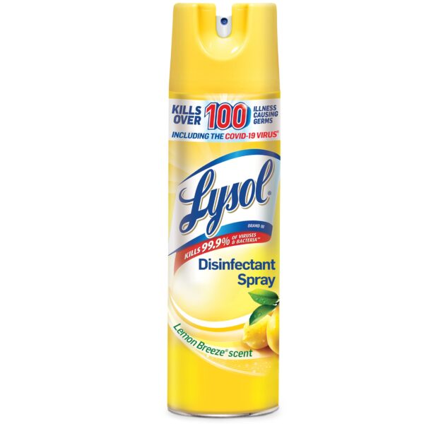 Lysol Disinfectant Spray Lemon Breeze (19 oz)/4pk