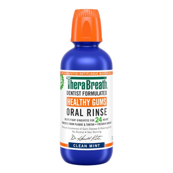 TheraBreath Oral Rinse Clean Mint (16 oz)/12pk