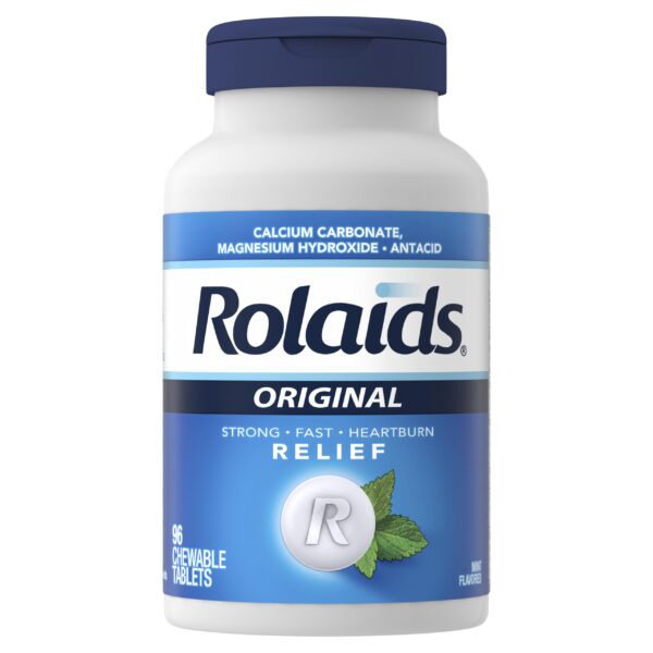 Rolaids Chewable Antacid Tablets Mint (96 ct)/24pk