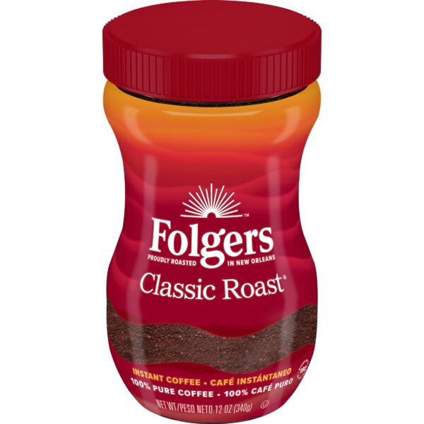 Folgers Instant Coffee Crystals (12 oz)/6pk
