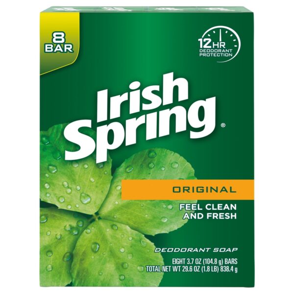 Irish Spring Deodorant Soap Original (8 Count)/9pk