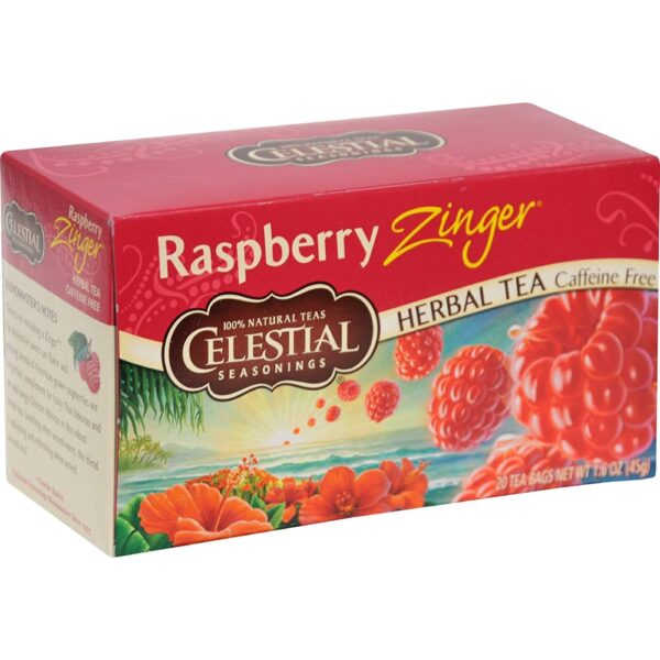 Celestial Seasonings Raspberry Zinger Herbal Tea (20 Bags, Case of 6)/6pk