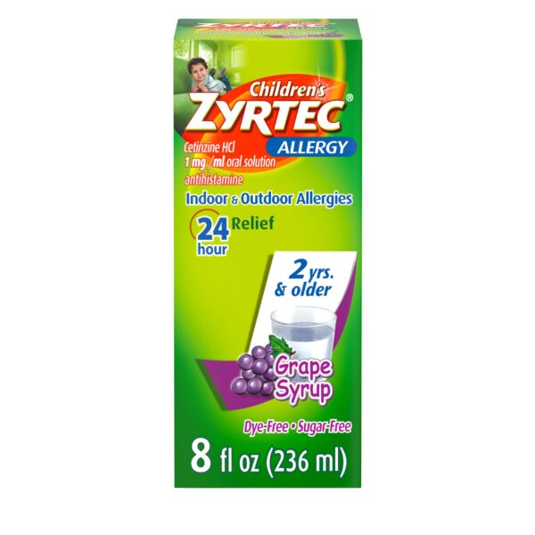 Zyrtec Children's Allergy Relief Syrup Grape (8 oz)/36pk