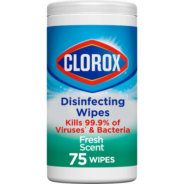 Clorox Disinfecting Wipes, Fresh Scent (75 Count)/6pk