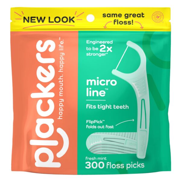 Plackers Micro Line Dental Floss Picks (300 Count)/36pk