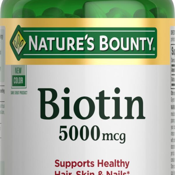 Nature's Bounty Biotin 5000 mcg Softgels (150 ct)/24pk