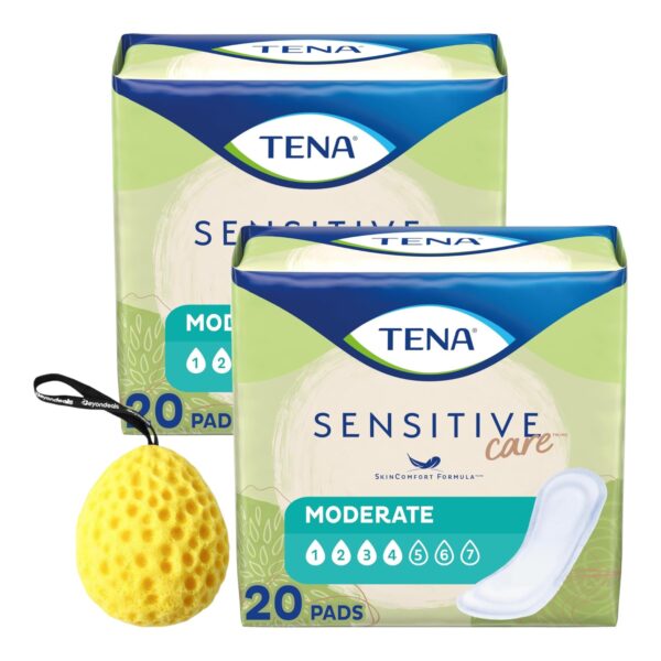 Sensitive Care Bladder Pads + Bath Sponge (20 ct, 2 pk)/6pk