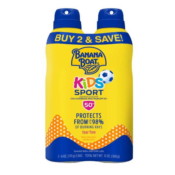 Banana Boat Kids Sunscreen Spray SPF 50 (6 oz, 2 Pack)/6pk