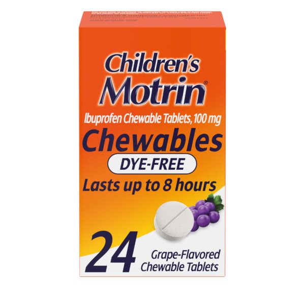 Children’s Motrin Dye-Free Chewables Grape (24 Count)/24pk