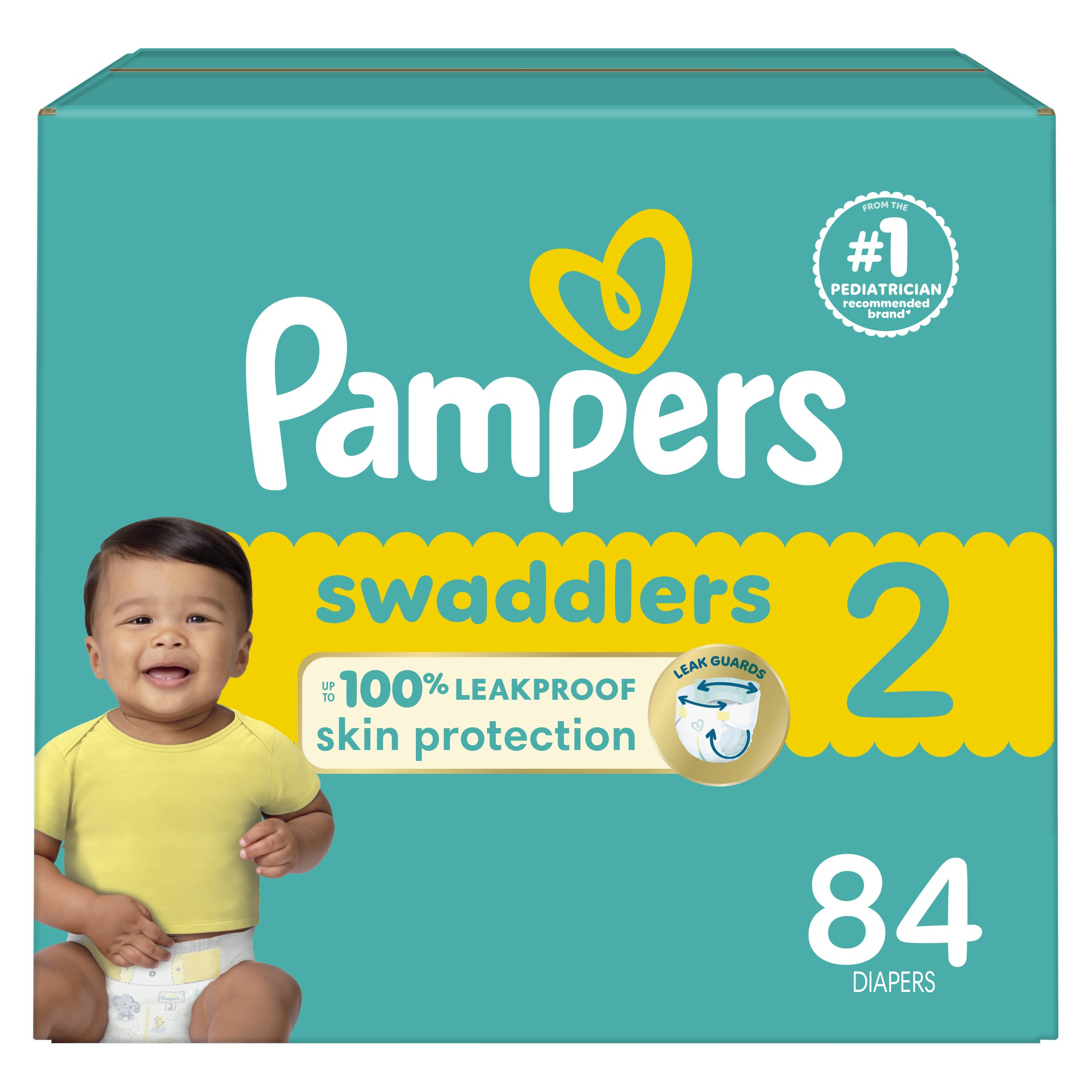 Version 1.0.0 Pampers Swaddlers Diapers Size 2 (84 ct)/1pk - Image 1