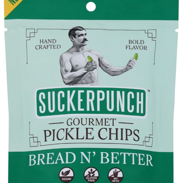 Suckerpunch Pickle Chips Bread & Butter (3.4 oz, 12-pack)/12pk