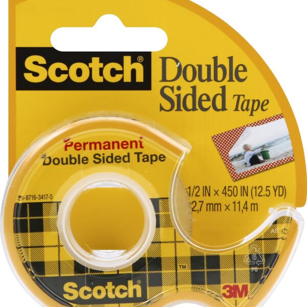 3M Scotch Double Stick Tape (0.5 in)/72pk