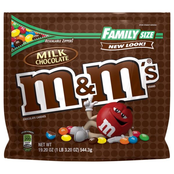 M&M'S Milk Chocolate Candy (19.2 oz, 12 Pack)/12pk