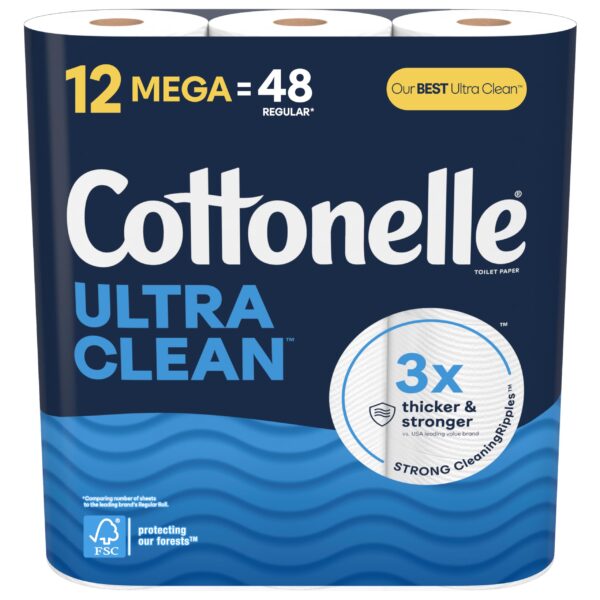 Cottonelle Ultra Clean Toilet Paper (12 Mega Rolls)/4pk