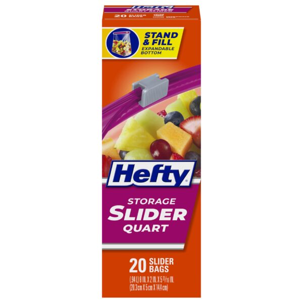 Hefty Slider Storage Bags Quart (20 ct)/9pk