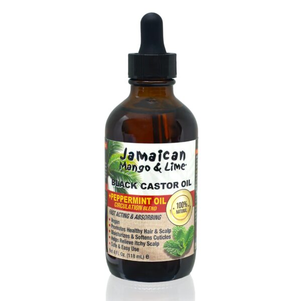 Jamaican Mango & Lime Black Castor Oil Peppermint (4 oz)/6pk