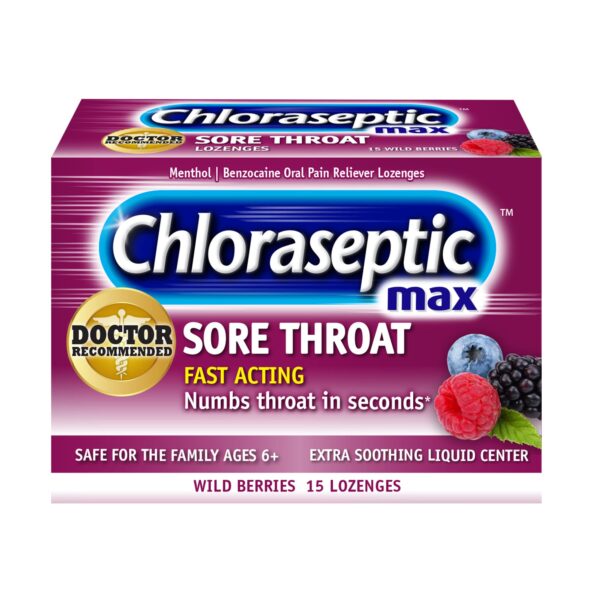 Chloraseptic Max Strength Throat Lozenges Wild Berries (15 ct)/36pk