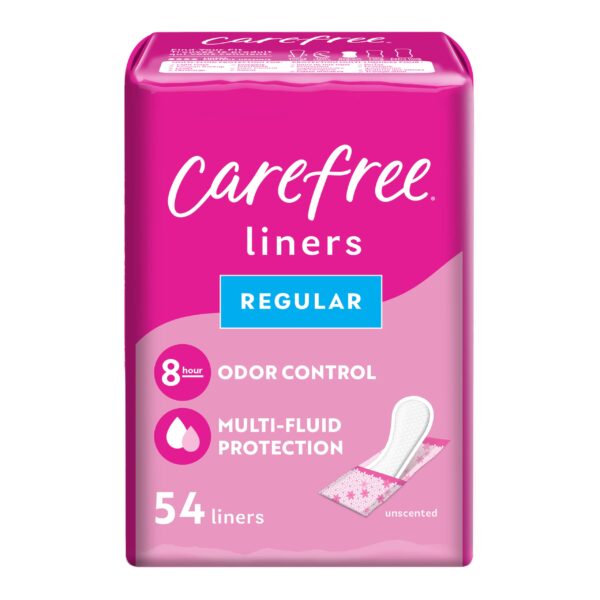 Carefree Panty Liners Regular Wrapped (54 ct)/4pk
