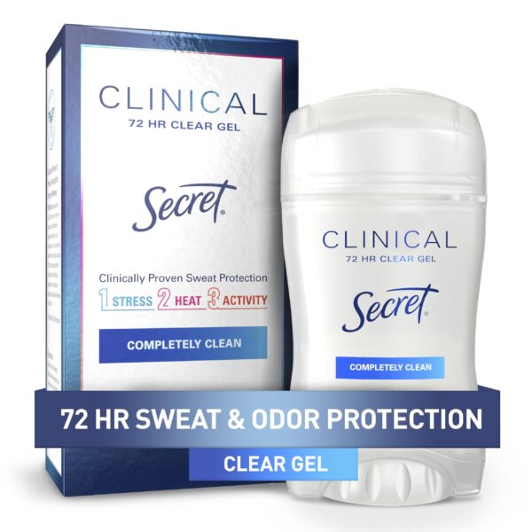 Secret Clinical Deodorant Clear Gel Completely Clean (1.6 oz)/12pk