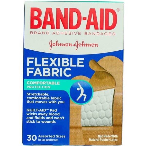 Band-Aid Flexible Fabric Assorted Bandages (30 Count, 24 Pack)/24pk