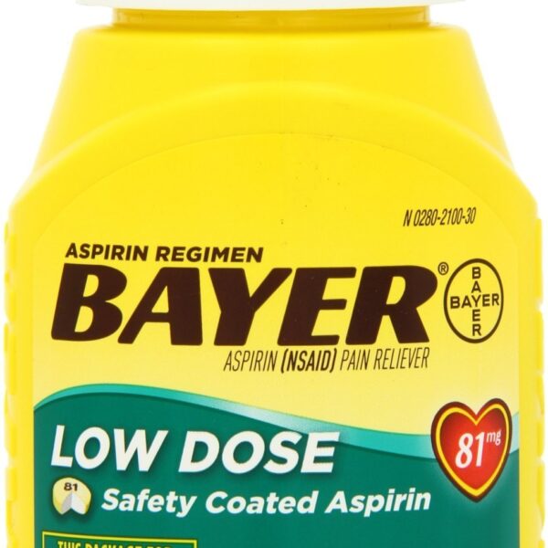 Bayer Low Dose Aspirin, 81 mg (300 Count, 3 Pack)/24pk