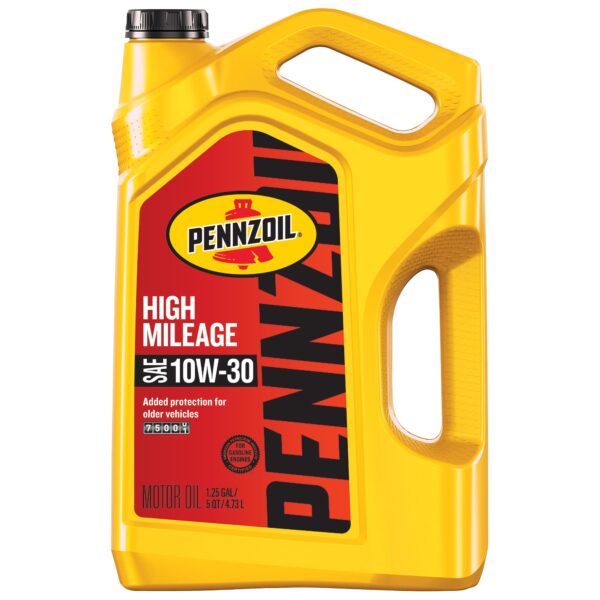 Pennzoil High Mileage Motor Oil 10W-30 (5 Quart)/6pk