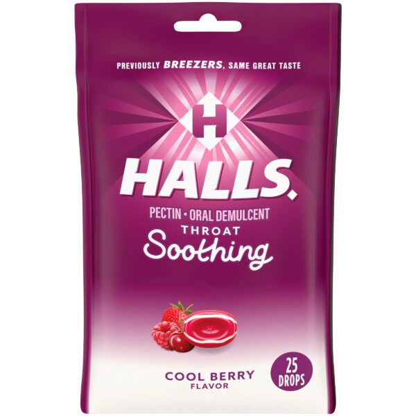Halls Throat Drops Cool Berry (25 Count, 3 Pack)/48pk