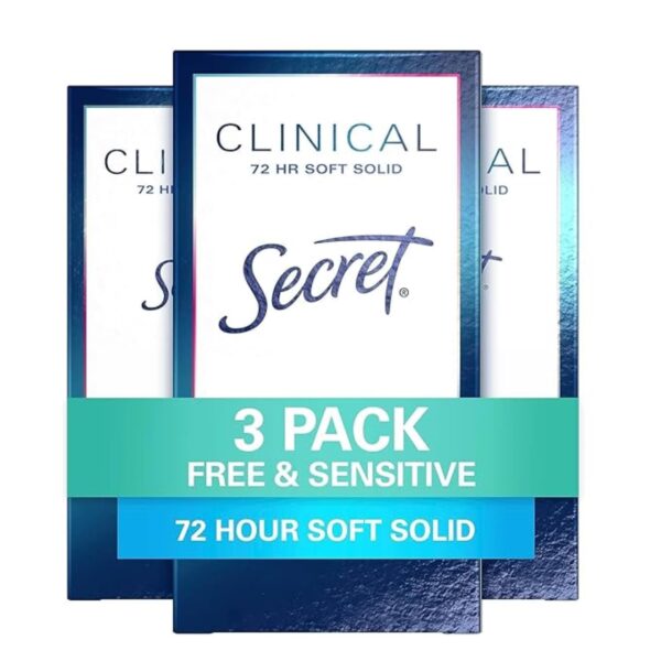 Secret Clinical Strength Deodorant Free & Sensitive (1.6 oz, 3 Pack)/12pk