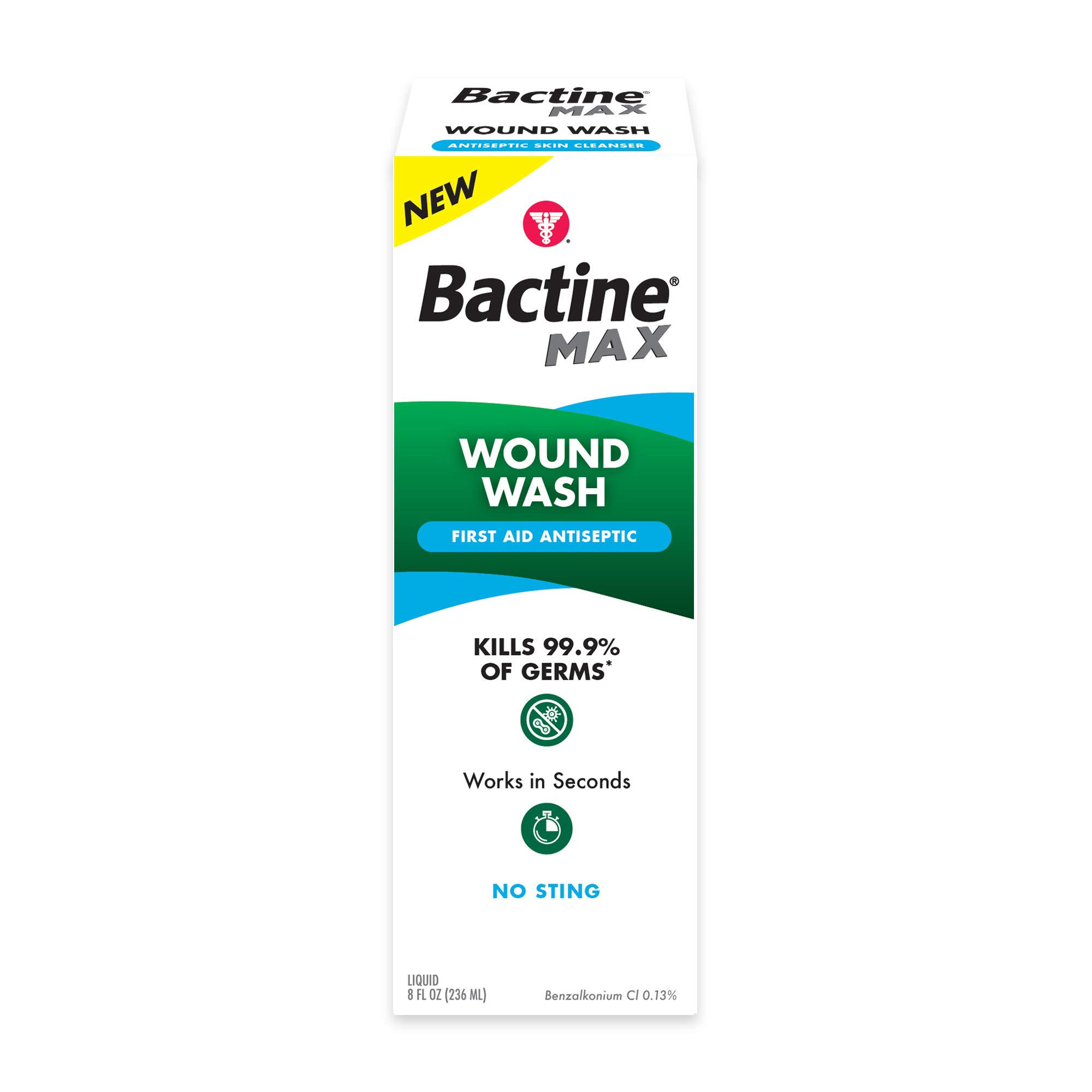 Version 1.0.0 Bactine MAX First Aid Wound Wash (8 oz)/24pk - Image 1