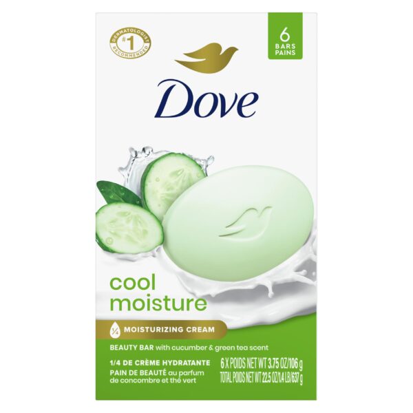 Dove Beauty Bar Cucumber & Green Tea (3.75 oz, 6 Bars)/12pk