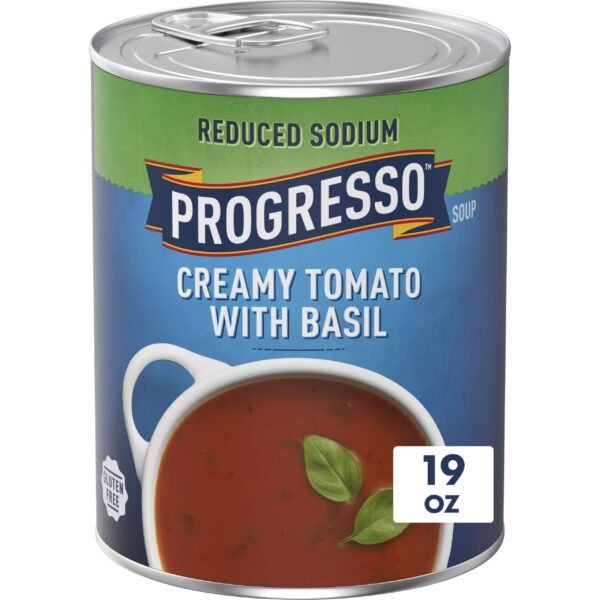 Progresso Reduced Sodium Soup, Creamy Tomato Basil (19 oz)/12pk