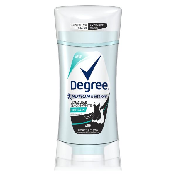 Degree Women UltraClear Deodorant Black+White Pure Rain (2.6 oz)/12pk